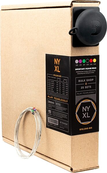 D'Addario NYXL Nickel Wound Electric Guitar Strings, Regular Light, 25-Pack, Action Position Back