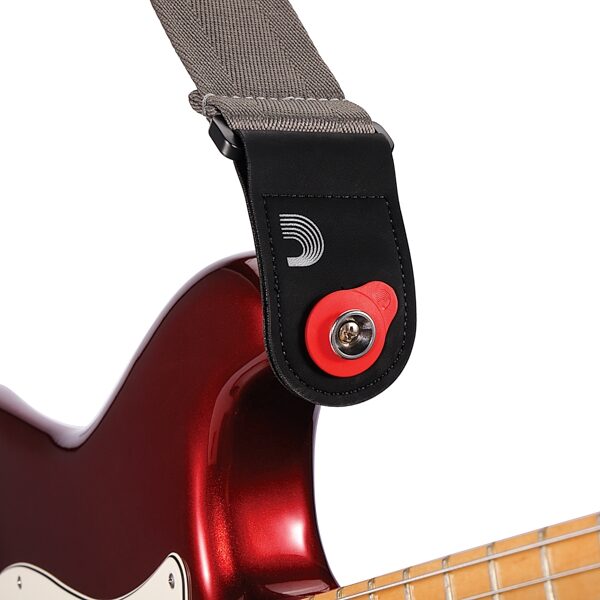 D'Addario Lock Strap Block (4-Pack), Red, PW-FLSB-04RD, Action Position Back