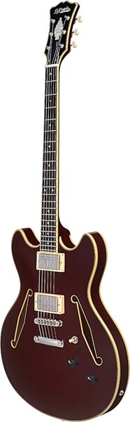 D'Angelico Excel DC Tour Electric Guitar (with Gig Bag), Solid Wine, Open Box (Very Good), Action Position Back