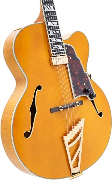 D'Angelico EXL-1 Excel Archtop Electric Guitar (with Case), Amber, Action Position Back