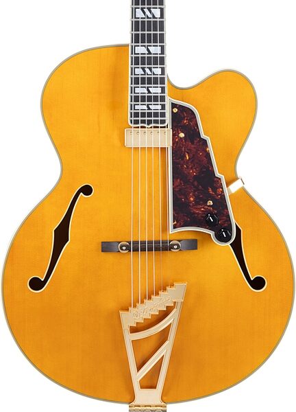 D'Angelico EXL-1 Excel Archtop Electric Guitar (with Case), Amber, Action Position Back