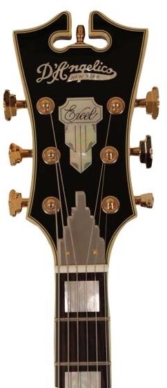 D'Angelico EX-59 Hollowbody Electric Guitar, Black Headstock