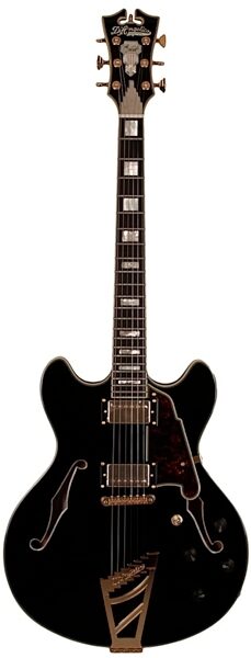 D'Angelico EXDCTP Semi-Hollowbody Electric Guitar (with Case), Black