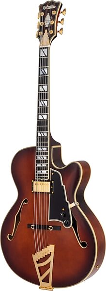 D'Angelico Excel 16 Hollowbody Electric Guitar (with case), Amaretto Burst, Action Position Back