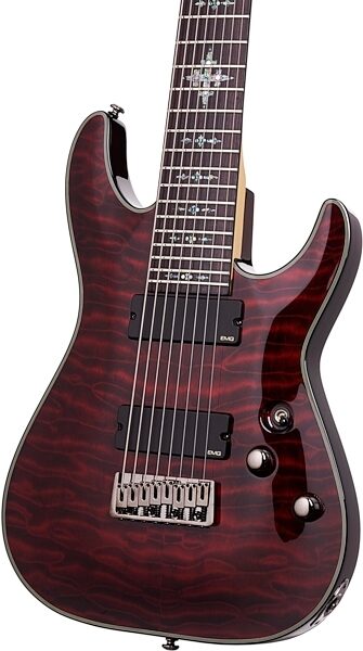 Schecter Damien Elite 8 8-String Electric Guitar, Crimson Red - Body