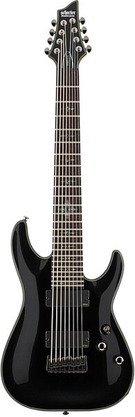 Schecter Damien Elite 8 8-String Electric Guitar, Metallic Black
