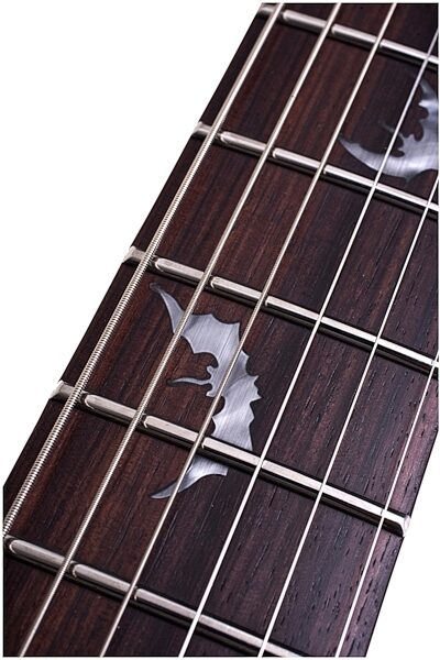 Schecter Damien-7 FR 7-String Electric Guitar with Floyd Rose, Satin Black -Inlay