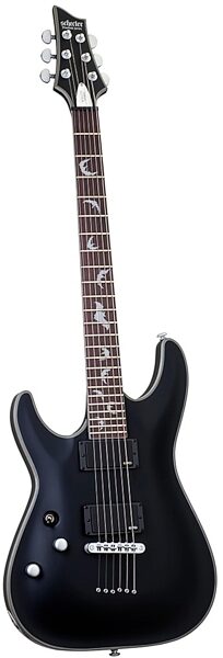 Schecter Damien Platinum 6 Electric Guitar, Left-Handed, Satin Black