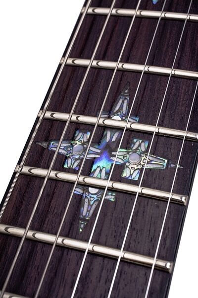 Schecter Damien Elite Electric Guitar, Stained Cross Inlay