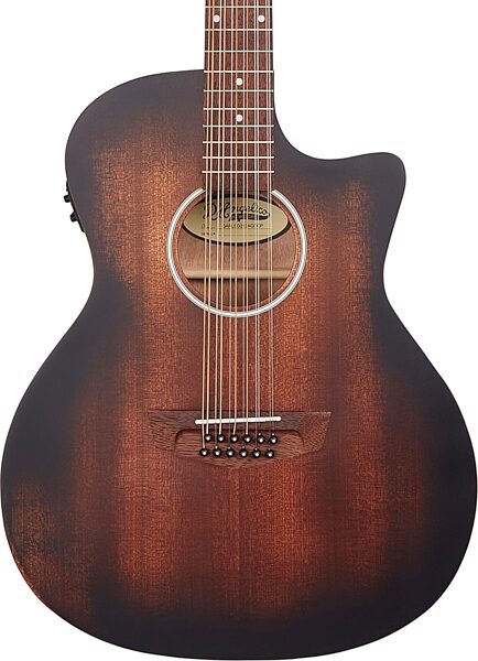 D'Angelico Premier Fulton LS Acoustic-Electric Guitar, Aged Mahogany, Action Position Back
