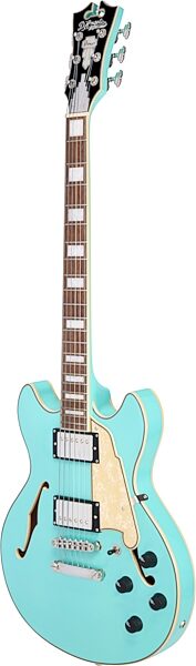 D'Angelico Premier Mini DC Electric Guitar, Surf Green, Action Position Back