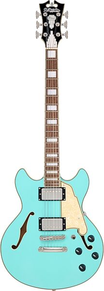 D'Angelico Premier Mini DC Electric Guitar, Surf Green, Action Position Back