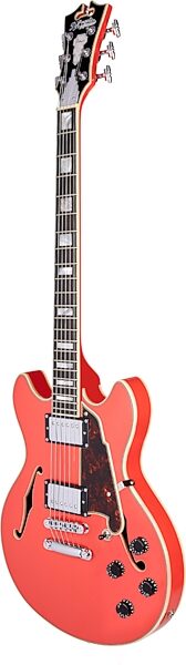 D'Angelico Premier Mini DC Stopbar Electric Guitar (with Gig Bag), Angled Front