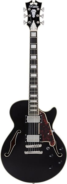 D'Angelico Premier SS Electric Guitar (with Gig Bag), Black Flake, Action Position Back