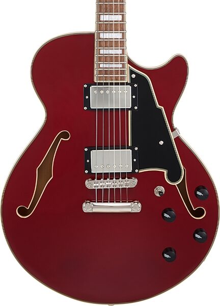 D'Angelico Premier SS Electric Guitar, Burnt Red, Action Position Back