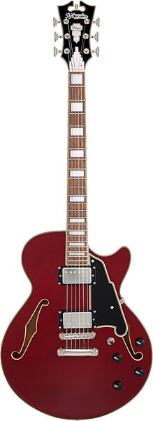 D'Angelico Premier SS Electric Guitar, Burnt Red, Action Position Back