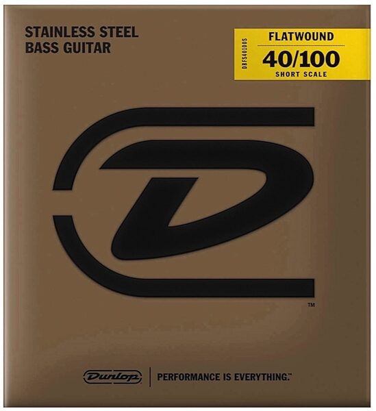 Dunlop Flatwound Stainless Steel Electric Bass Strings (Short Scale), 45-105, Main