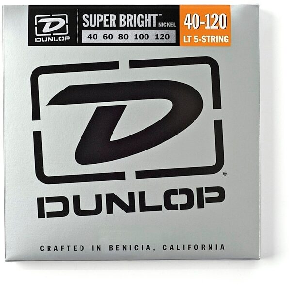 Dunlop Super Bright Nickel 5-String Electric Bass Strings, Light