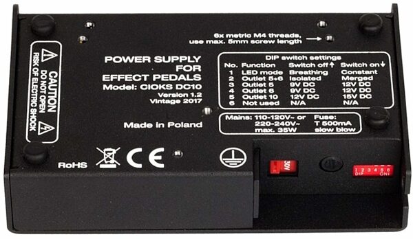 Cioks DC10 Pedal Power Supply, New, Bottom
