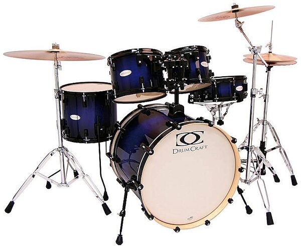 DrumCraft Series 4 22 Fusion Drum Set, 5-Piece, Deep Seaburst