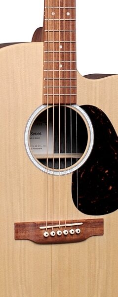 Martin DC-X2E Dreadnought Acoustic-Electric Guitar (with Gig Bag), Detail Front