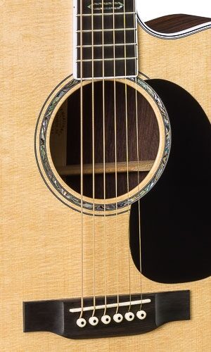 Martin DC Aura GT Acoustic Guitar (with Case), Soundhole
