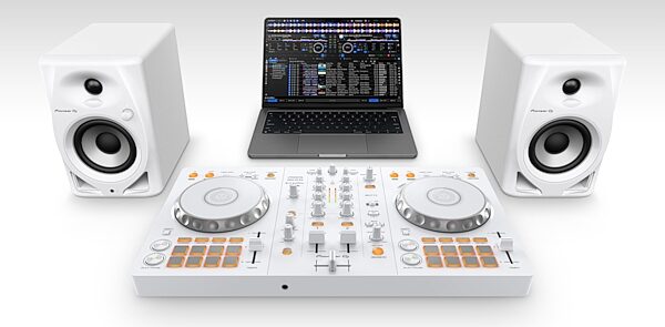 Pioneer DJ DDJ-FLX4 DJ Controller, White, Action Position Back