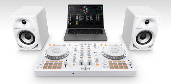 Pioneer DJ DDJ-FLX4 DJ Controller, White, Action Position Back