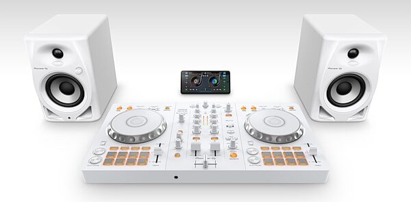 Pioneer DJ DDJ-FLX4 DJ Controller, White, Action Position Back