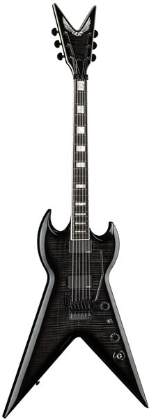 Dean Custom Run 12 SplitTail Floyd Electric Guitar (with Case), Transparent Black