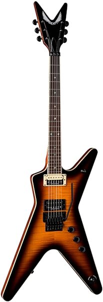 Dean ML 79 Floyd Flame Top Electric Guitar, Transparent Brazilia, Action Position Front