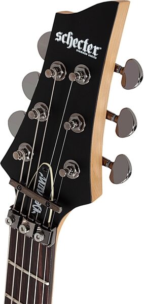 Schecter Demon-6 FR-S Electric Guitar, Aged Black Satin, Action Position Back