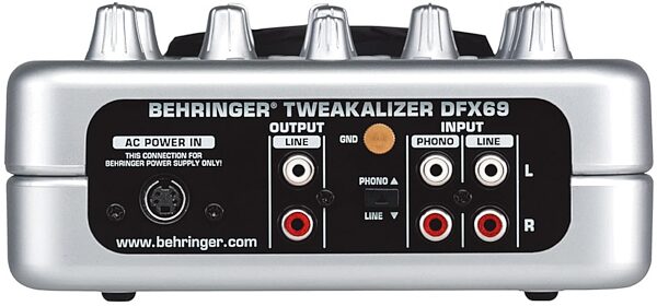 Behringer DFX69 Tweakalizer DJ Effects Processor, Rear