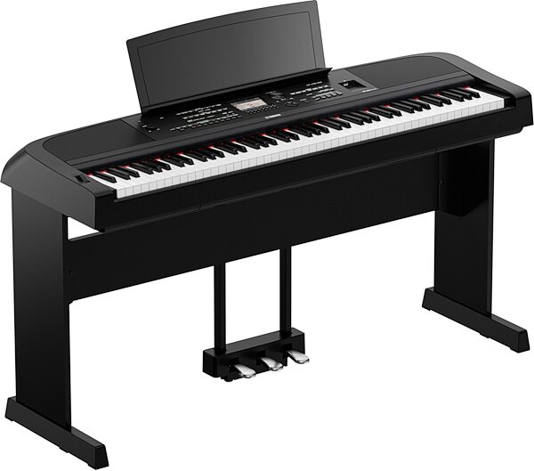 Yamaha L-300 Stand for DGX-670 Piano, Black, Action Position Back