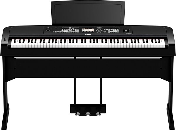 Yamaha L-300 Stand for DGX-670 Piano, Black, Action Position Back