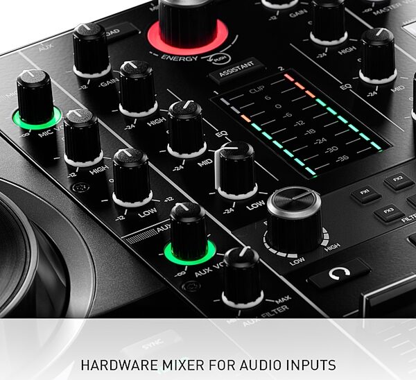 Hercules DJControl Inpulse 500 DJ Controller, Black, Action Position Sound Module