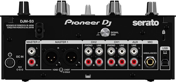 Pioneer DJM-S3 Mixer for Serato DJ, Back