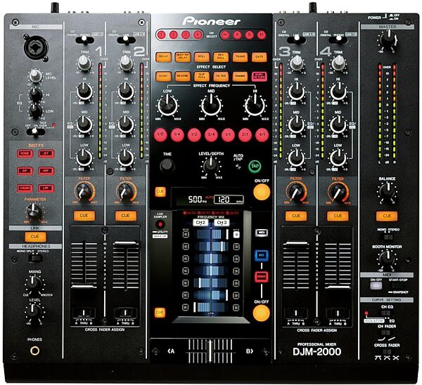 Pioneer DJM-2000 4-Channel DJ Mixer, Top