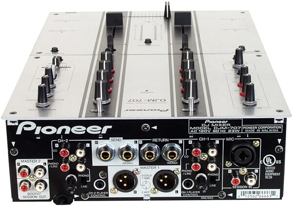Pioneer DJM707 Battle DJ Mixer, Back