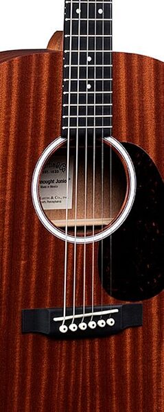 Martin D Jr-10 Acoustic-Electric Guitar (with Gig Bag), Action Position Back