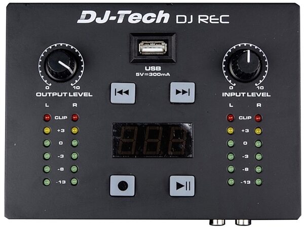 DJ Tech DJ REC Compact Portable DJ MP3 Recorder, Top