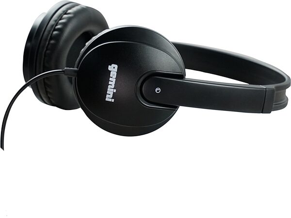 Gemini DJX-200 DJ Headphones, Black, Angled Front