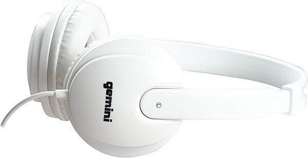 Gemini DJX-200 DJ Headphones, White, Angled Front