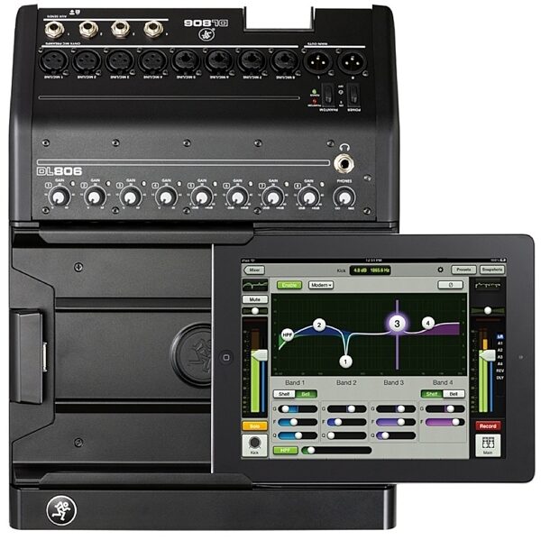 Mackie DL806 Digital iPad Controlled Mixer, with 30-pin Dock Connector, Top Slide