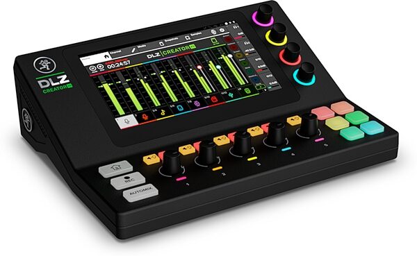 Mackie DLZ Creator XS Compact Adaptive Digital Mixer for Podcasting and Streaming, USED, Warehouse Resealed, Main with all components Front