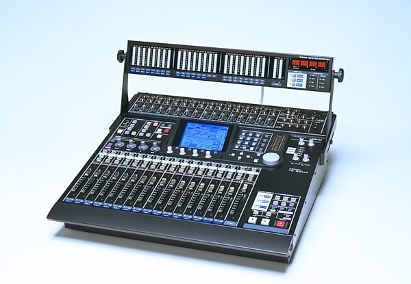 TASCAM DM24 24-Channel Digital Mixer, Right Angle with Meter Bridge