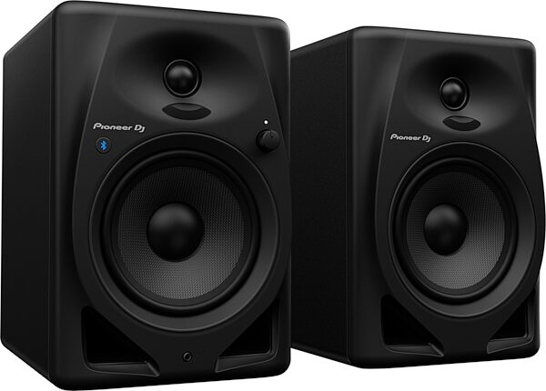 Pioneer DJ DM-50D-BT Bluetooth Desktop Monitors, Black, Pair, Action Position Back