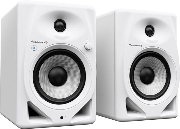 Pioneer DJ DM-50D-BT Bluetooth Desktop Monitors, White, DM-50DBT-W, Pair, Angle