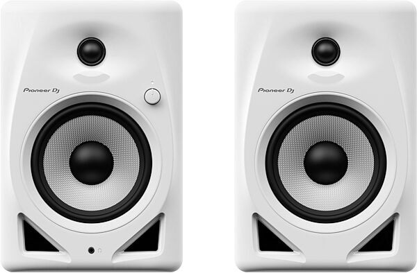 Pioneer DJ DM-50D Desktop Monitor Speakers, White, DM-50D-W, Pair, Action Position Back