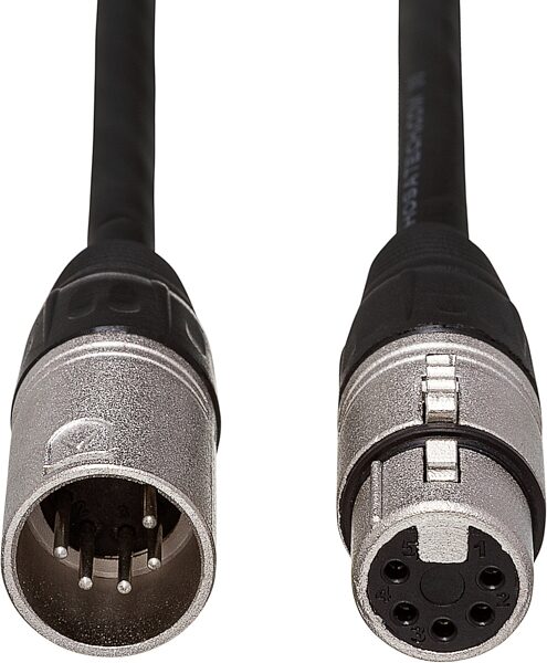 Hosa DMX-000 DMX512 4-Conductor XLR5-M to XLR5-F Cable, 100 foot, DMX-100, Action Position Back